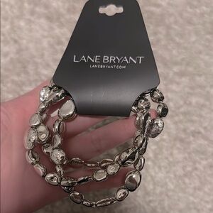 NWT lane Bryant silver stack of 3 bracelets